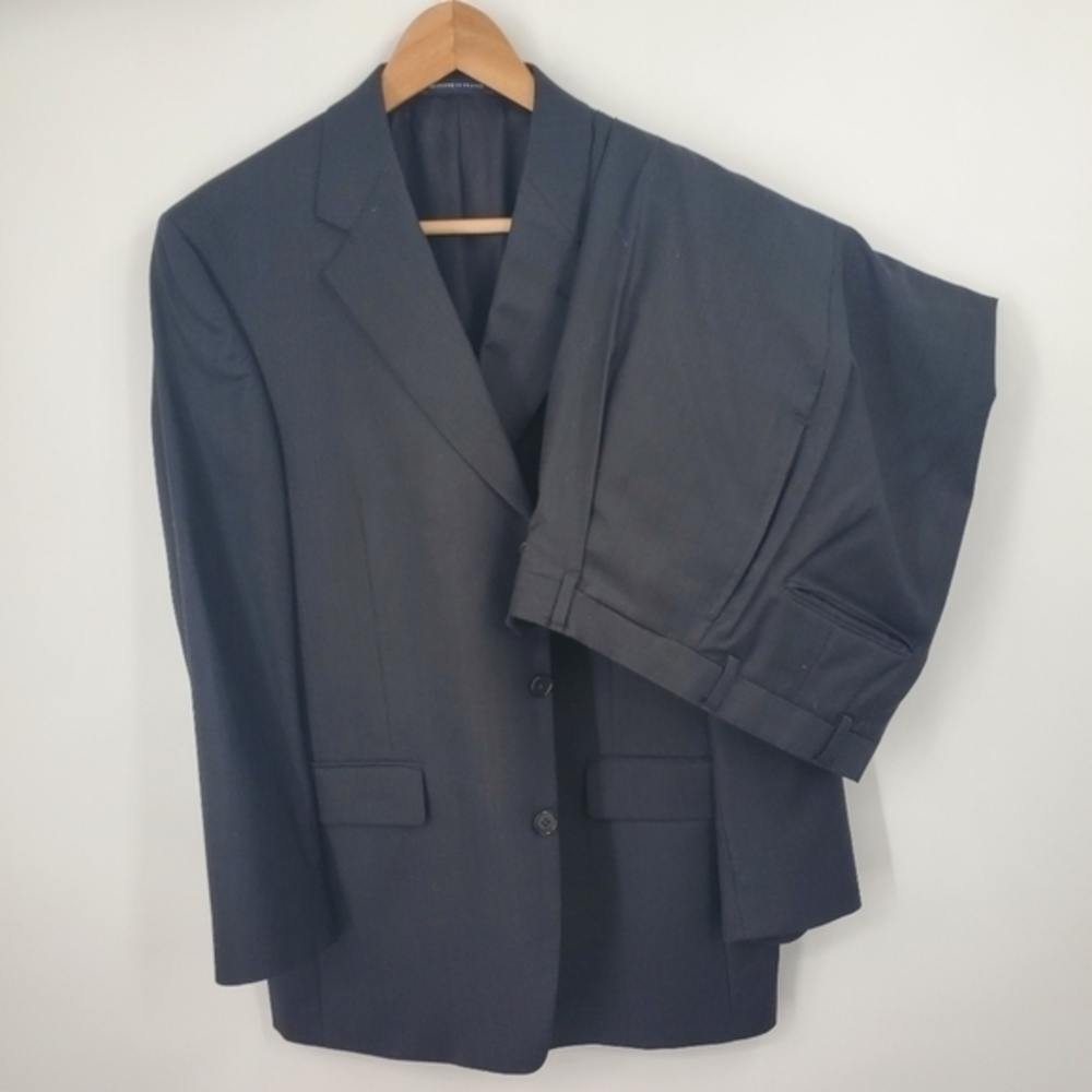 Daniel Cremieux‎ Black Suit with Tonal Stripe 40S 34x29